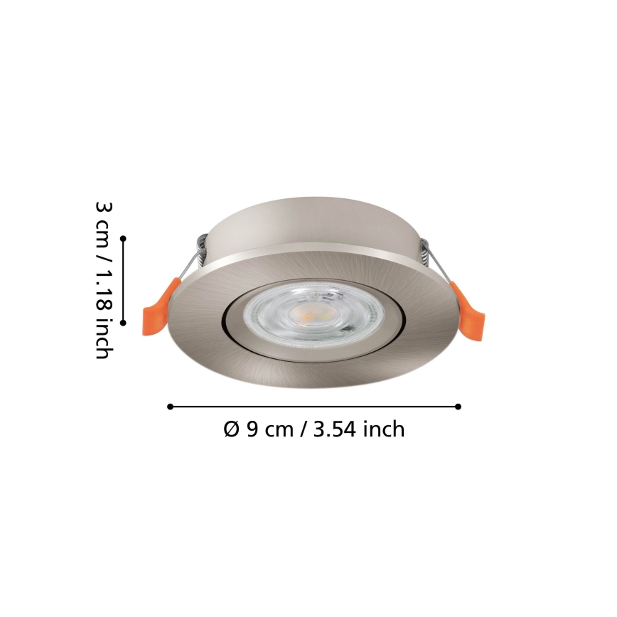 Eglo - LED inbouwspot LED/4,8W/230V 2700/4000/6500K mat chroom