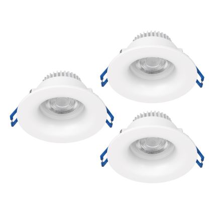 Eglo - Set van 3 LED inbouwspots voor badkamer LED/4,9W/230V 2700/4000/6500K Ø 8,8 cm IP65 wit