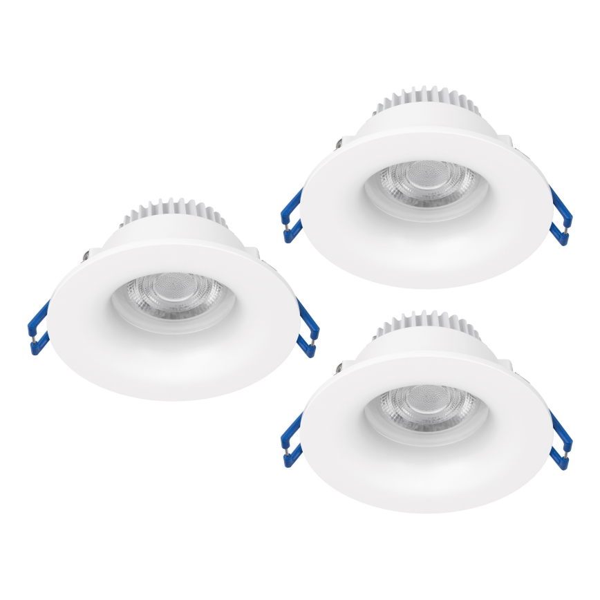 Eglo - Set van 3 LED inbouwspots voor badkamer LED/4,9W/230V 2700/4000/6500K Ø 8,8 cm IP65 wit
