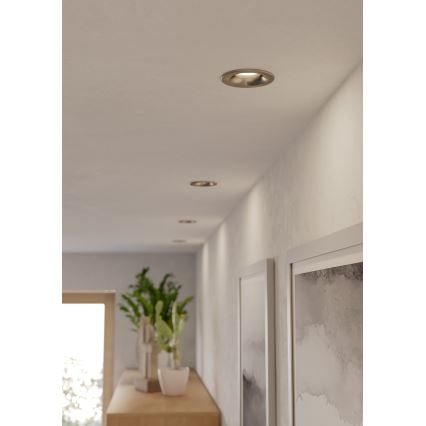 Eglo - Set van 3 LED-inbouwspots voor badkamer LED/4,9W/230V 2700/4000/6500K Ø 8,8 cm IP65 mat chroom