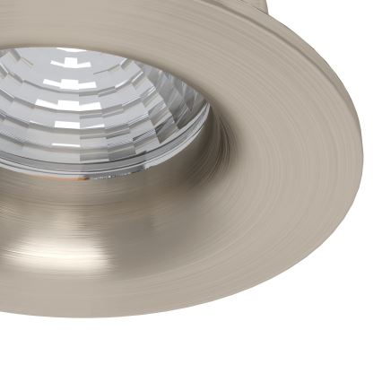 Eglo - Set van 3 dimbare LED-inbouwspots, 4,8 W/230 V, Ø 8,8 cm, mat chroom