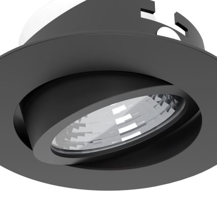 Eglo - Set van 3 dimbare LED-inbouwspots LED/6,4W/230V Ø 8,8 cm zwart