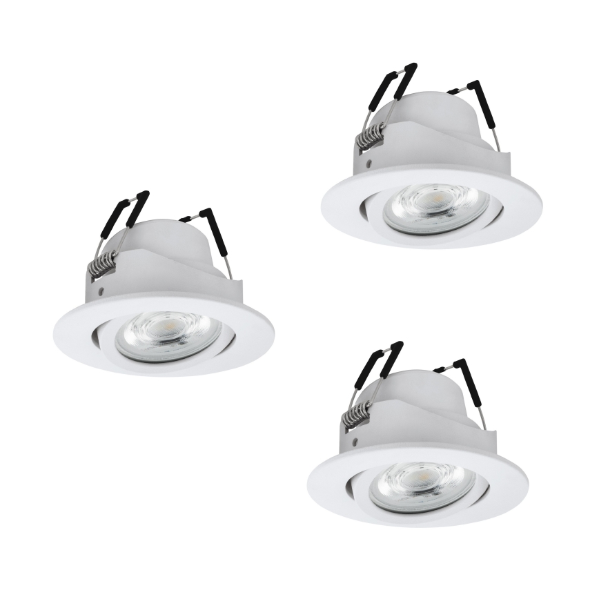 Eglo - Set van 3 dimbare RGBW LED-inbouwspots LED/4,7W/230V 2700-6500K wit