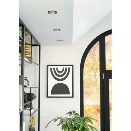 Eglo - LED dimbare inbouwarmatuur voor badkamer LED/4,8W/230V 2700/4000/6500K IP44 zwart