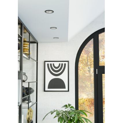 Eglo - LED RGBW dimbare inbouwarmatuur voor badkamer LED/4,8W/230V 2700-6500K IP44 zwart