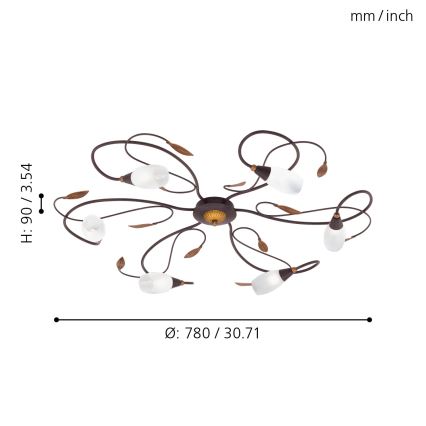 EGLO - Plafondlamp 6xG9/40W