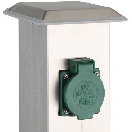 EGLO - Buitenstopcontact zuil groen SCHUKO IP44