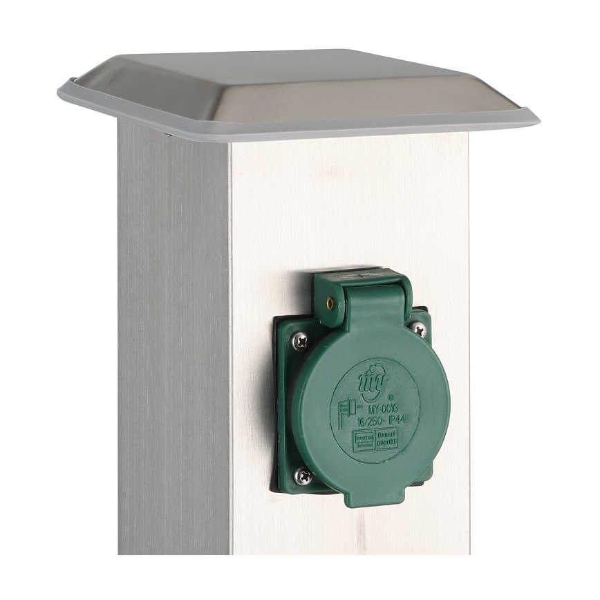 EGLO - Buitenstopcontact zuil groen SCHUKO IP44