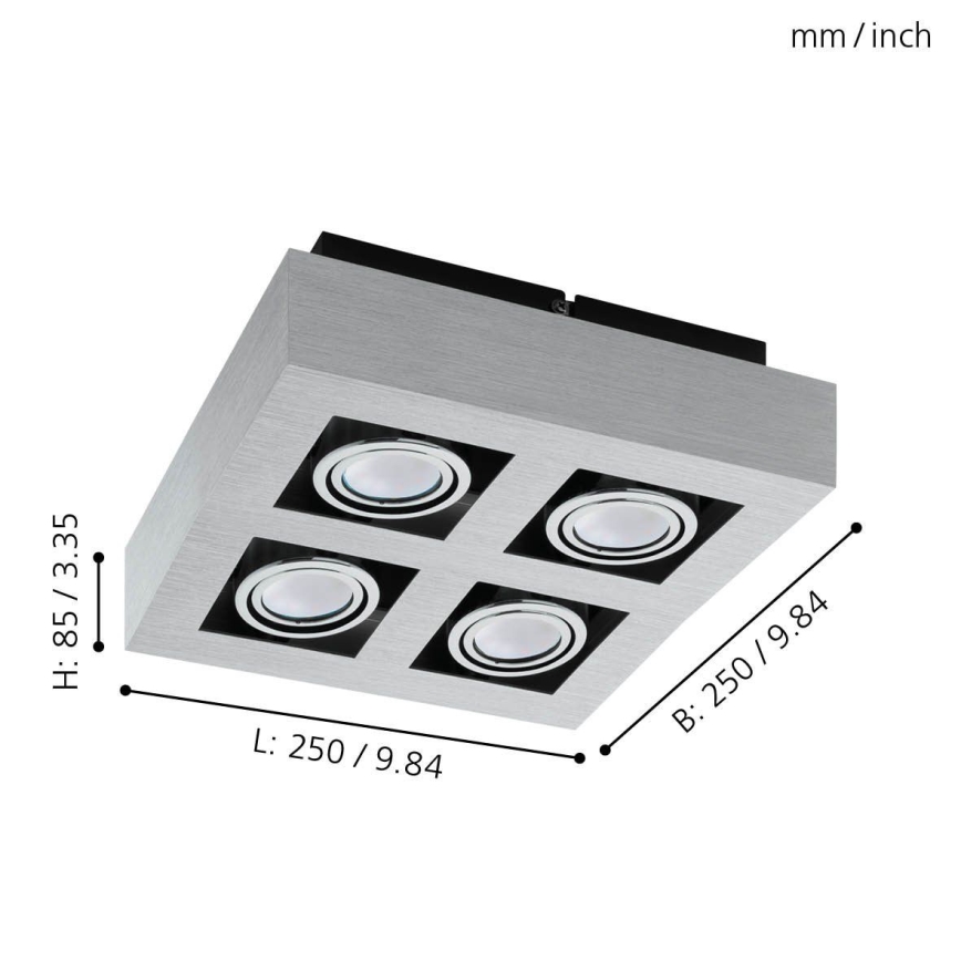 Eglo - LED spot 4xGU10-LED/5W/230V