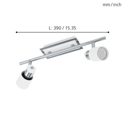 Eglo - LED Spotlamp 2xGU10-LED/5W/230V