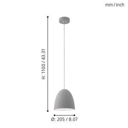 Eglo - Hanglamp E27/60W/230V