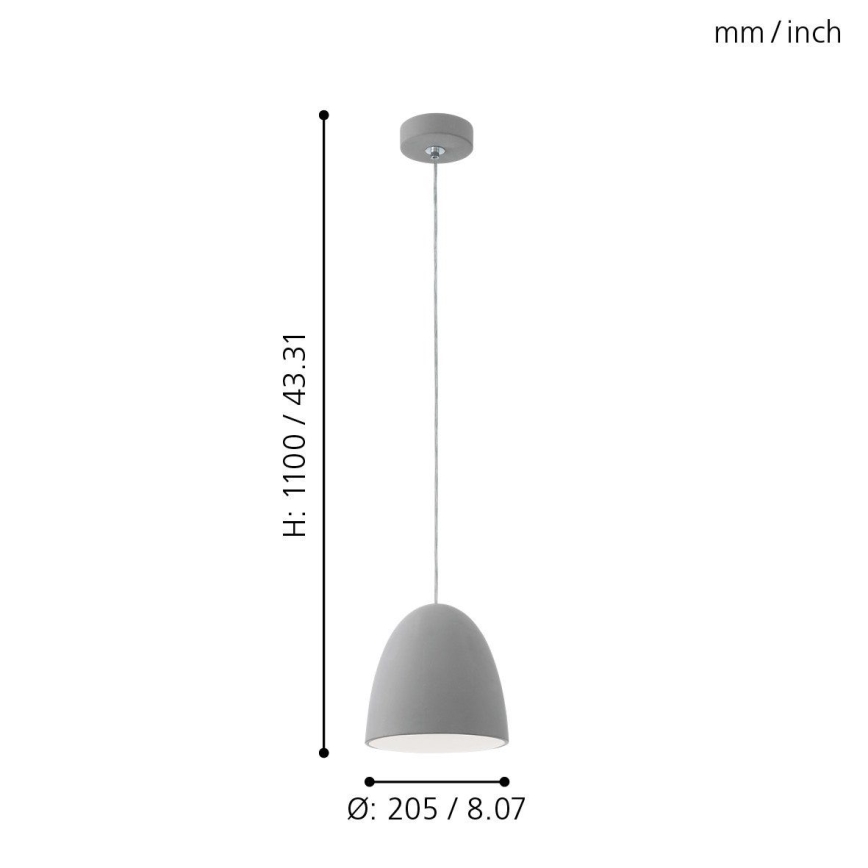 Eglo - Hanglamp E27/60W/230V