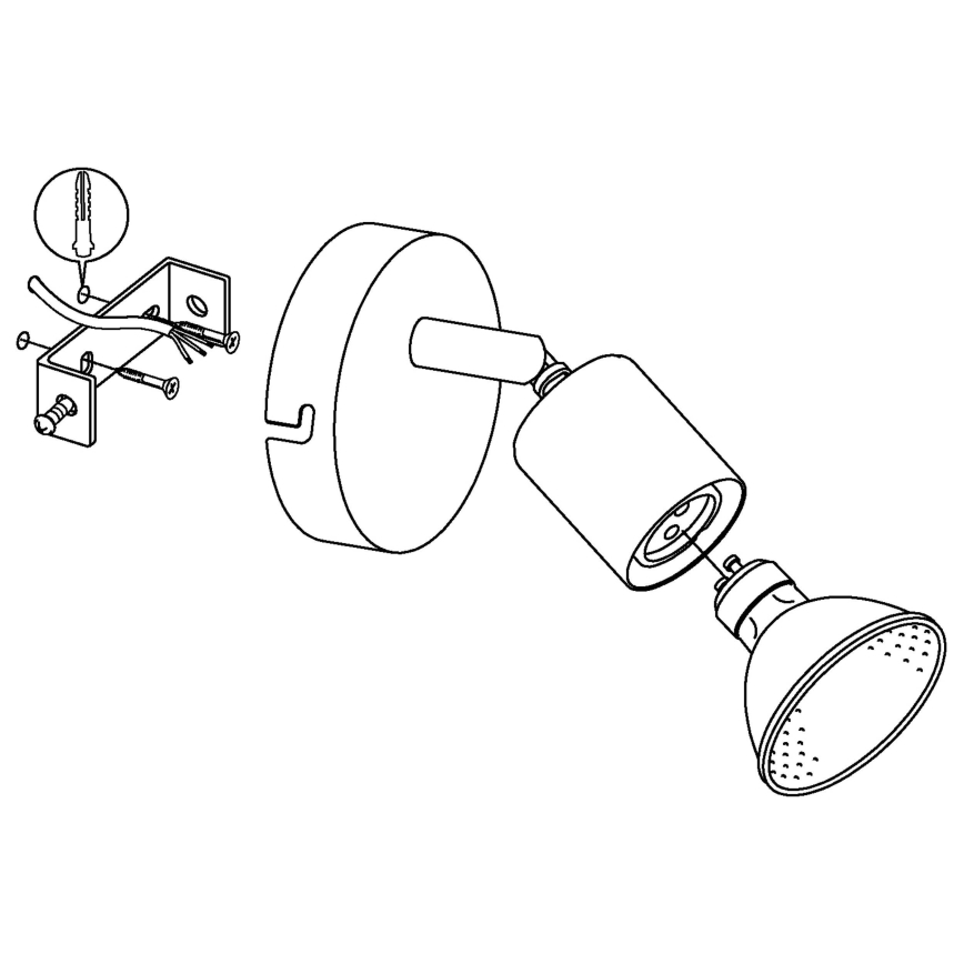 Eglo - LED Wandspot LED 1xGU10/2,8W/230V