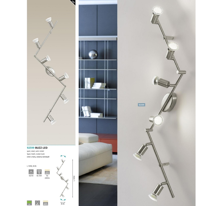 Eglo - LED spot 6xGU10-LED/2,8W/230V