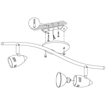 Eglo - LED Spotlamp 2xGU10/3W/230V