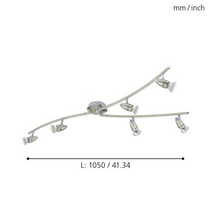 Eglo - LED Spotlamp 6xGU10/3W/230V