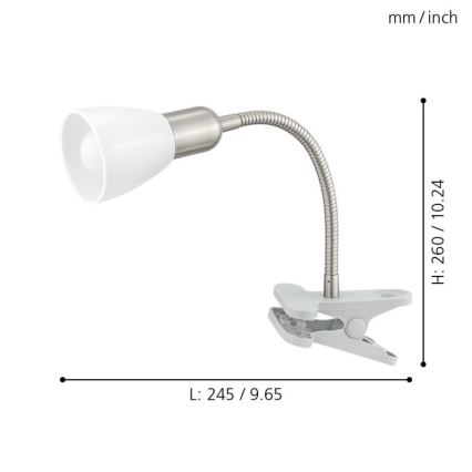 Eglo 92932 - LED-lamp met klem DAKAR 3 1xE14/4W/230V