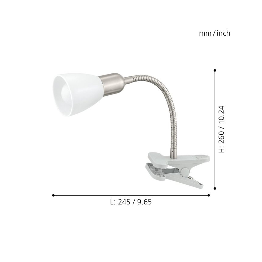 Eglo 92932 - LED-lamp met klem DAKAR 3 1xE14/4W/230V
