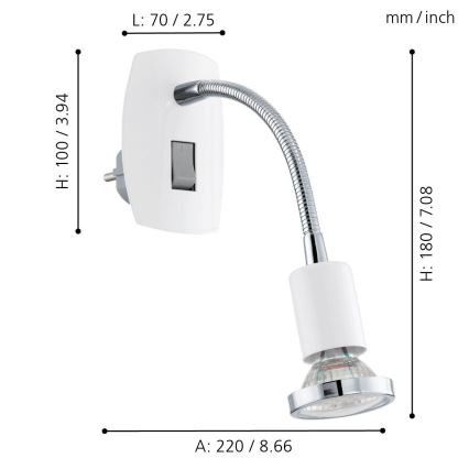 EGLO - LED Spot 1xGU10/2,5W LED