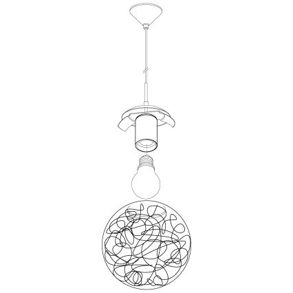 Eglo 93073 - Hanglamp LUBERIO 1xE27/60W/230V Ø 25 cm