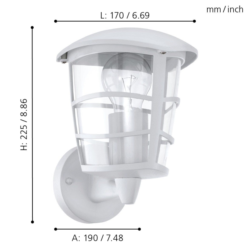 Eglo - LED Wandlamp voor buiten 1x E27 / 8,5W / 230V IP44