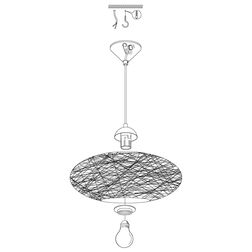 Eglo - Hanglamp 1xE27/60W/230V