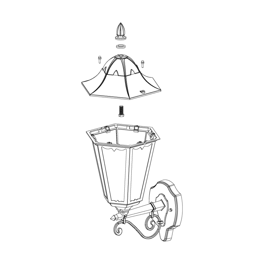 Eglo - Buiten wandlamp 1xE27/60W/230V IP44