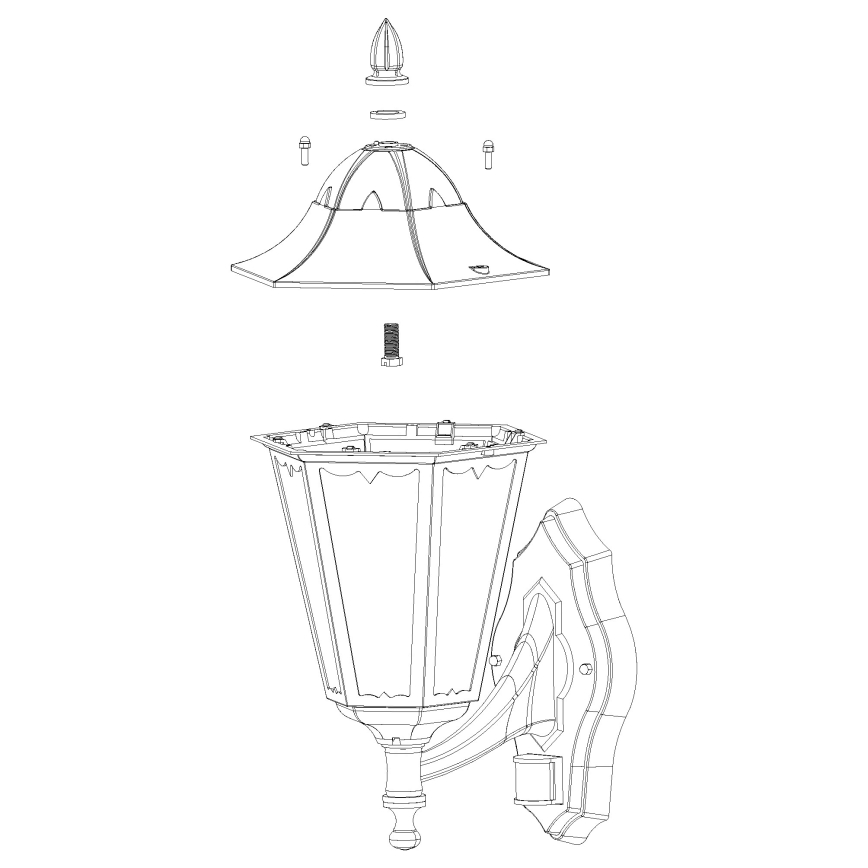 Eglo - Buiten wandlamp met sensor 1xE27/60W/230V IP44