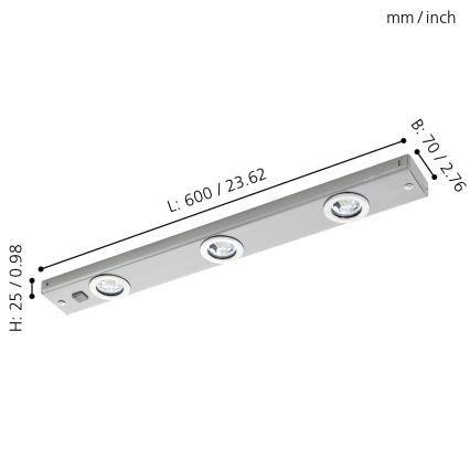 Eglo - LED Spotlamp 3xLED/2,3W/230V