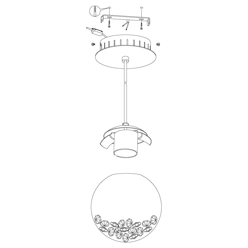 Eglo - LED Hanglamp 1xLED/5W/230V