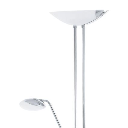 Eglo - Dimbare LED Staande lamp LED/20W + LED/2,5W glanzend chroom