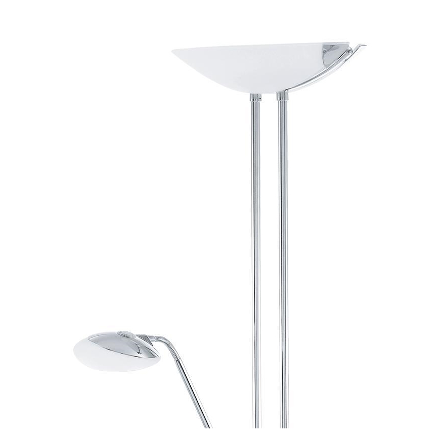 Eglo - Dimbare LED Staande lamp LED/20W + LED/2,5W glanzend chroom