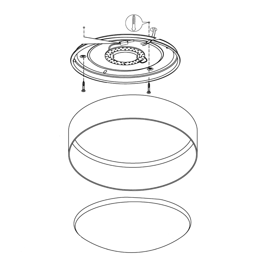 Eglo - LED Plafondlamp LED/12W/230V