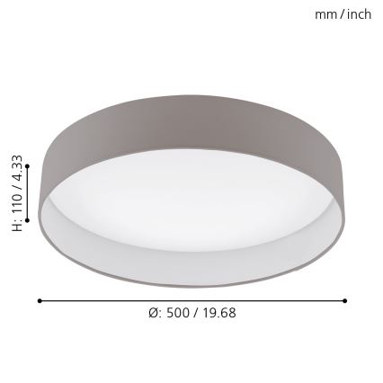 Eglo - LED Plafondlamp LED/24W/230V