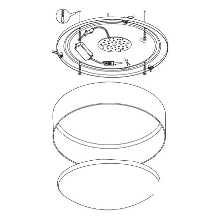 Eglo - LED Plafondlamp LED/24W/230V