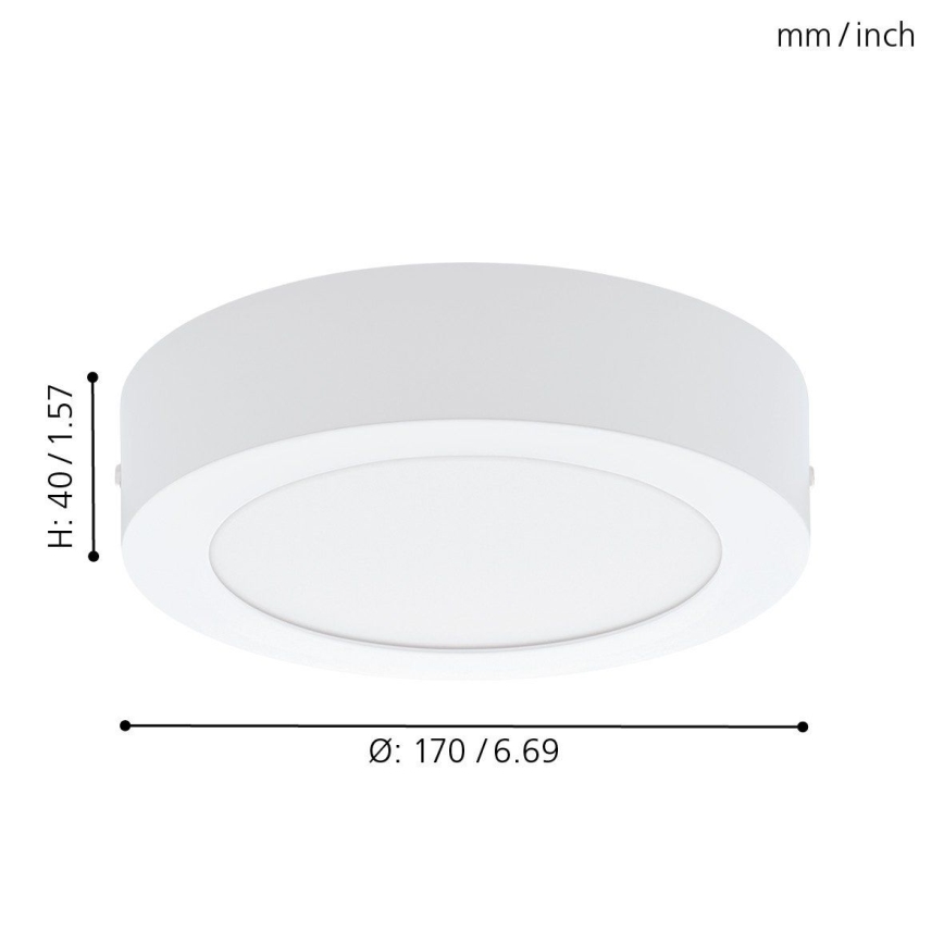 Eglo 94072 - LED plafondlamp FUEVA 1 LED/10,89W/230V Ø 17 cm