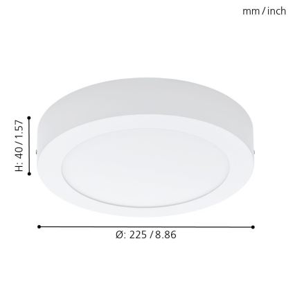 Eglo 94075 - LED Plafondlamp FUEVA 1 LED/16,47W/230V