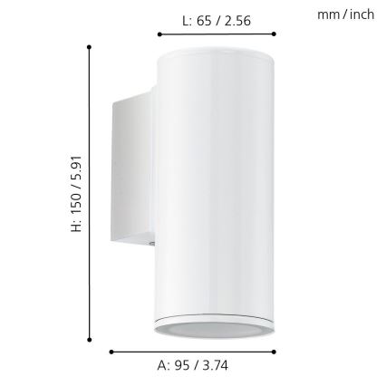 Eglo - LED Buitenlamp 1xGU10/3W/230V IP44