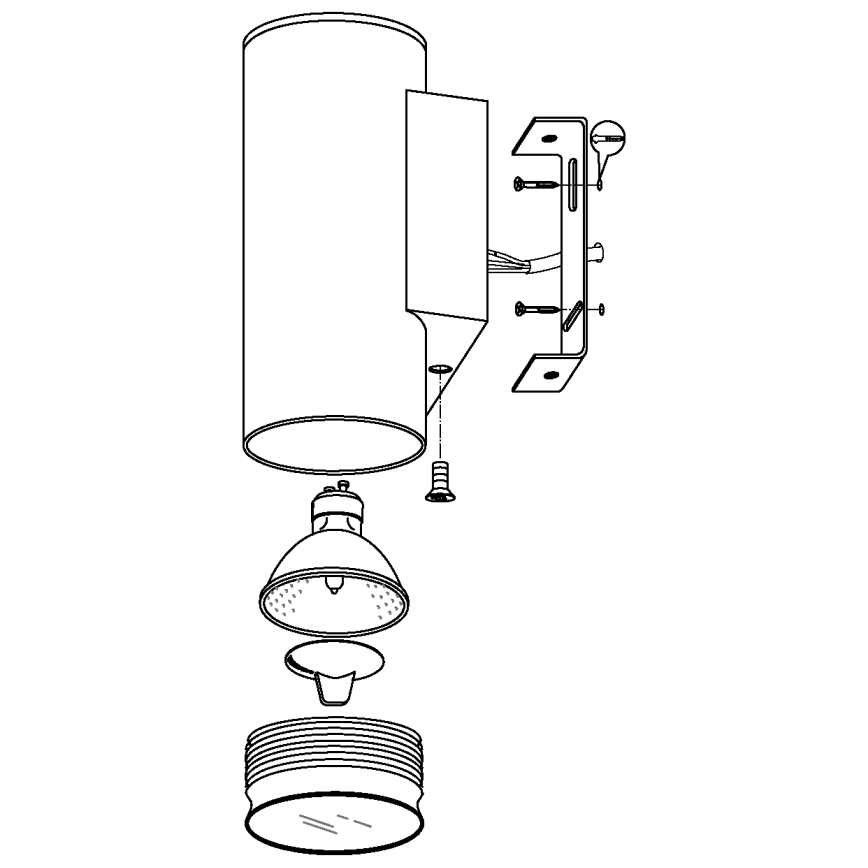 Eglo - LED Buitenlamp 2xGU10/3W/230V IP44