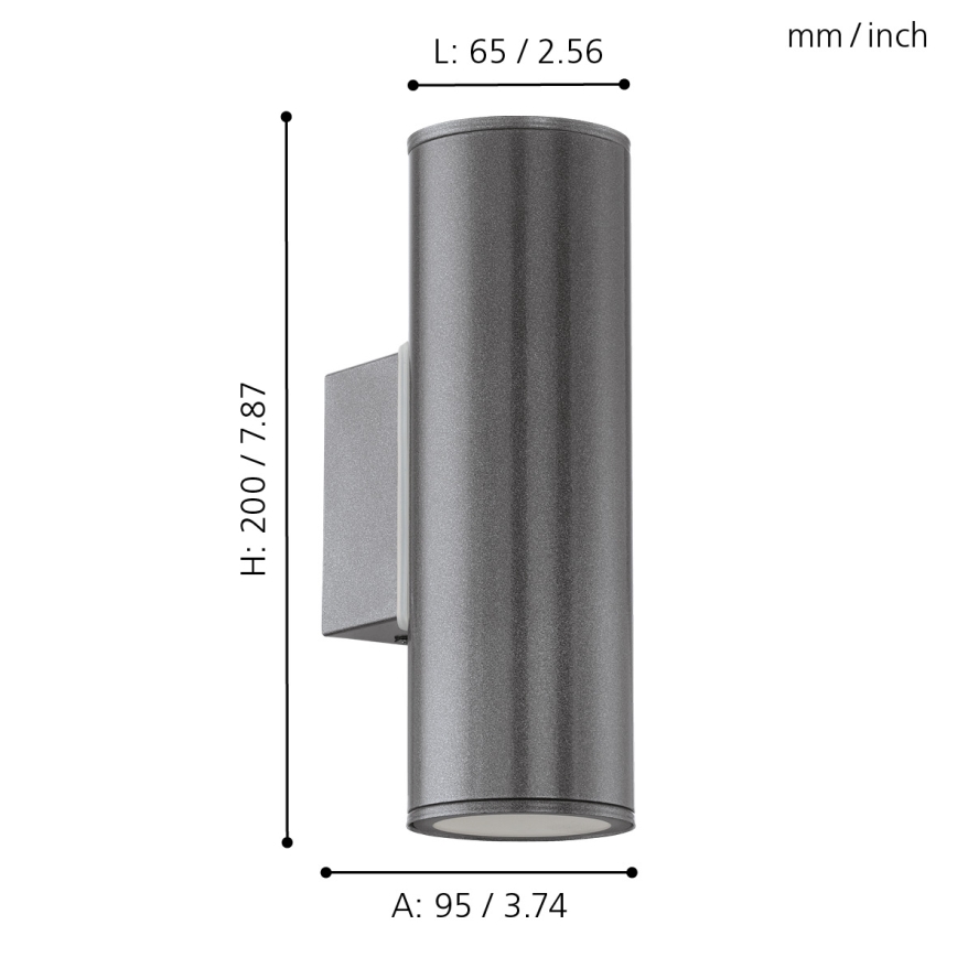 Eglo - LED Buitenlamp 2xGU10/3W/230V IP44