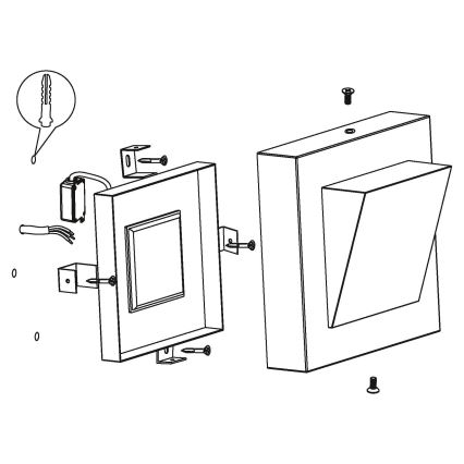 Eglo 94114 - LED buitenlamp GALARY 1 LED/3,7W/230V IP44