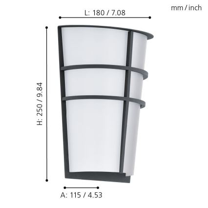 Eglo - LED Buitenlamp 2xLED/2,5W/230V IP44