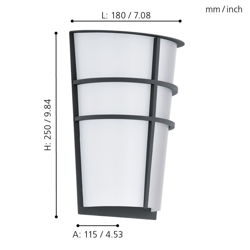 Eglo 94138 - LED buitenwandlamp BREGANZO 2xLED/2,5W/230V IP44