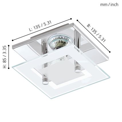 Eglo - LED Plafondverlichting 1xGU10-LED/3W/230V