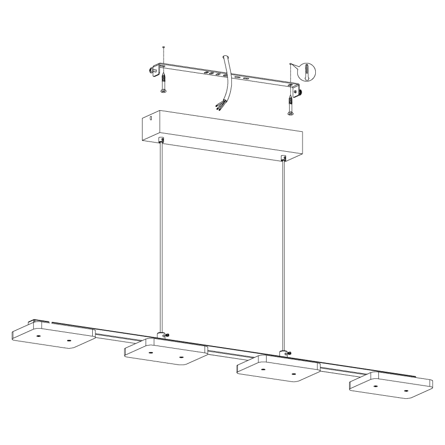 Eglo - LED Hanglamp 4xLED/4,5W/230V