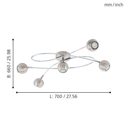 Eglo - LED Spot 5xGU10-LED/3W/230V