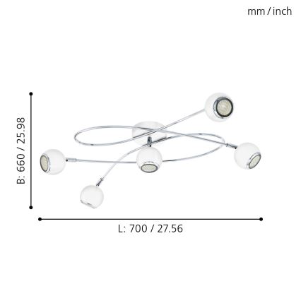 Eglo - LED Spot 5xGU10-LED/3W/230V