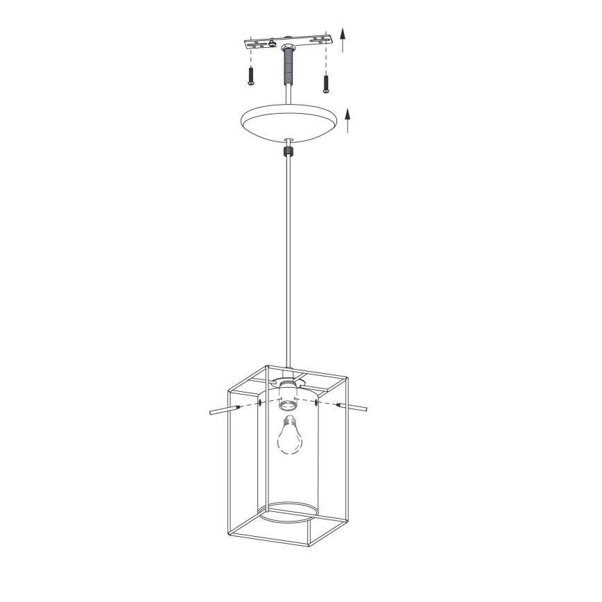 Eglo - Hanglamp 1xE27/60W/230V