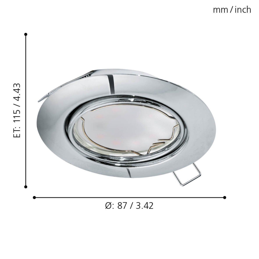 Eglo - SET 3x LED Inbouwspot PENETO 3xGU10-LED/5W/230V