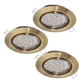 Eglo 94409 - Set van 3 LED-inbouwspots PENETO 1xGU10-LED/5W/230V